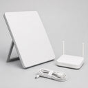 Compact satellite internet terminal with WiFi router and power cable